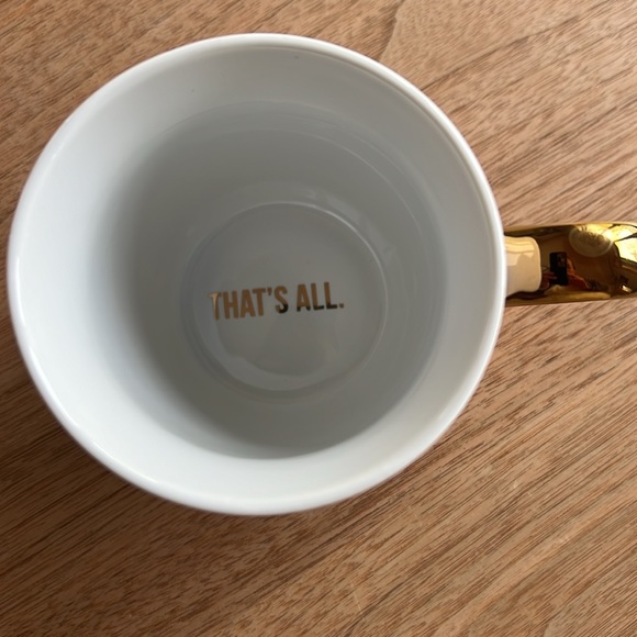 “I’m too pretty to work”. Mug white with metallic handle and writing. - Picture 2 of 4